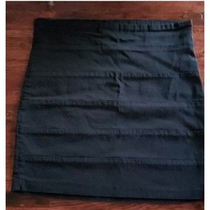 Mandee Black Mini Skirt Sexy Clothes 30-32 Cotton Spandex